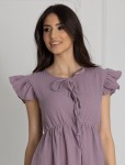 Mušlínová kojící noční košilka Salome / Lavender – Dolce Sonno
