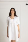 WUALAA Women - Mušelínové šaty Silvia / White