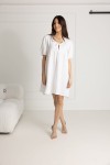 WUALAA Women - Mušelínové šaty Silvia / White