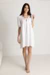 WUALAA Women - Mušelínové šaty Silvia / White