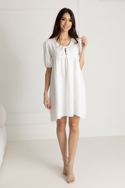 WUALAA Women - Mušelínové šaty Silvia / White