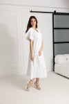 WUALAA Women - Dlouhé mušelínové šaty Ester / White