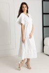 WUALAA Women - Dlouhé mušelínové šaty Ester / White