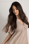 WUALAA Women - Dlouhé mušelínové šaty Ester / Mocha