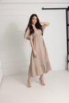 WUALAA Women - Dlouhé mušelínové šaty Ester / Mocha