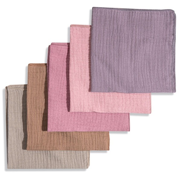 Mušelínové bavlněné ubrousky pleny 30x30 cm 5 ks. - MIX11 | Dolce Sonno