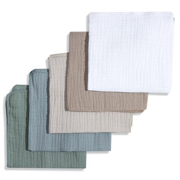 Mušelínové bavlněné ubrousky pleny 30x30 cm 5 ks. - MIX10 | Dolce Sonno