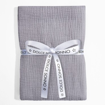 Velká mušelínová plena Zavinovačka Dětská deka 110 cm Grey - Dolce Sonno