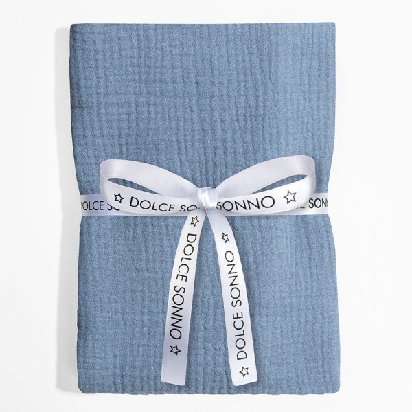 Velká mušelínová plena Zavinovačka Dětská deka 110 cm Jeans - Dolce Sonno