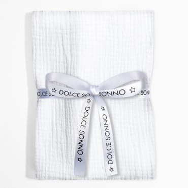 Velká mušelínová plena Zavinovačka Dětská deka 110 cm White - Dolce Sonno