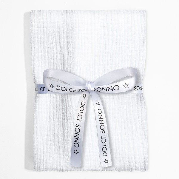 Velká mušelínová plena Zavinovačka Dětská deka 110 cm White - Dolce Sonno