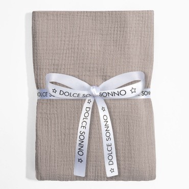 Mušelínová plena Zavinovačka Dětská deka 70x80 cm Dusty Beige - Dolce Sonno
