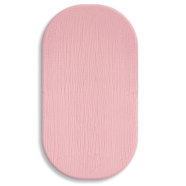 Mušelínové prostěradlo 70 x 35 cm do kolébky, kočárku, košíku Mojžíšova | Blush - Dolce Sonno