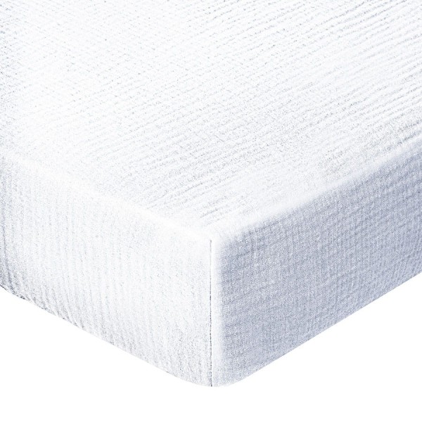 Mušelínové prostěradlo s gumou 60X120 White | Dolce Sonno