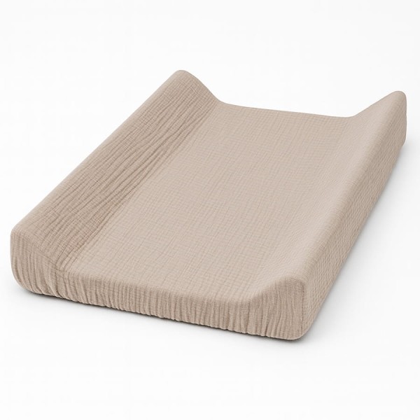 Mušelínový potah na přebalovací podložku s gumičkou Dusty Beige - Dolce Sonno