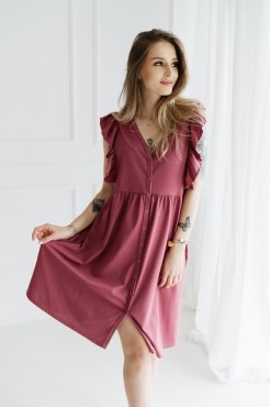 Noční košile pro těhotné a kojící s rozepínáním Roma/ Malaga - Dolce Sonno