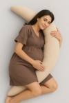 Těhotenské a kojící polštáře z mušelínu Beige 240 cm - Dolce Sonno