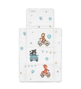 Cestovní přebalovací podložka skládací 77×44 cm Autíčka Albero Mio