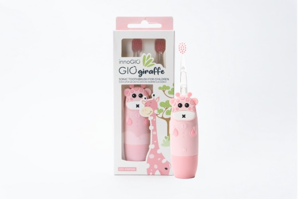Dětská zubní kartáček Sonická Pink GIOgiraffe - INNOGIO