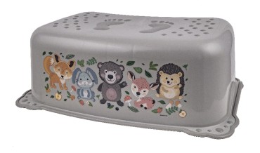 Podnožka pro děti Leśna Ferajna šedá Medvídek od Maltex