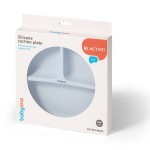Silikonový talířek s přísavkou pro kojence – modrý | Babyono 1482/01