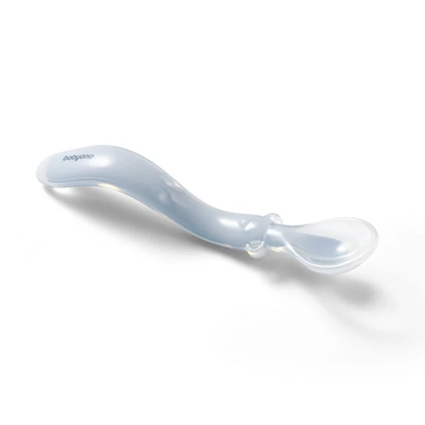 Flexibilní silikonová lžička – modrá | Babyono 785-01