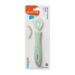 Flexibilní silikonová lžička – zelená | Babyono 785-02