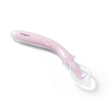 Flexibilní silikonová lžička – růžová | Babyono 785-03