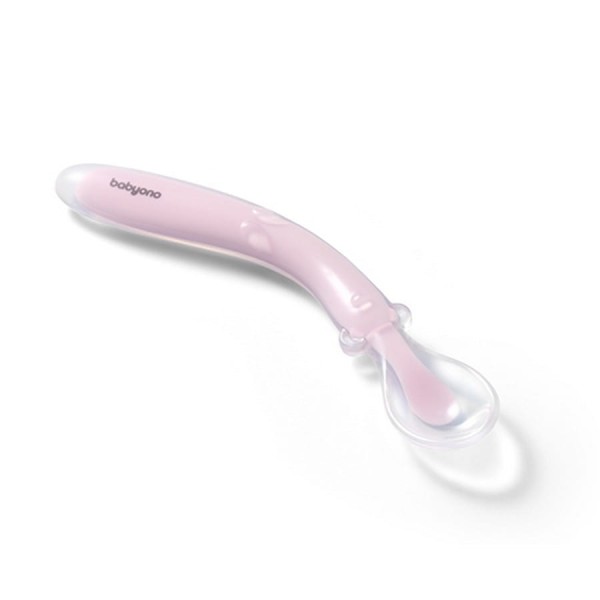 Flexibilní silikonová lžička – růžová | Babyono 785-03
