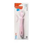 Flexibilní silikonová lžička – růžová | Babyono 785-03
