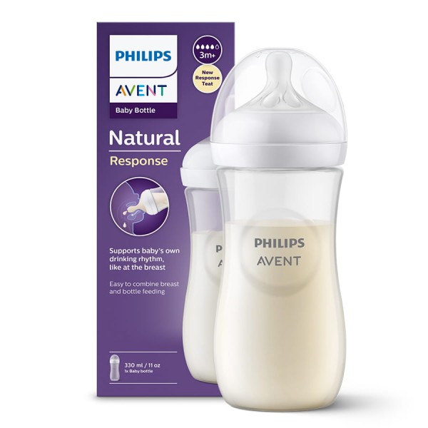 Kojenecká láhev Philips Avent Natural Responsive  330 ml se savičkou 3m+