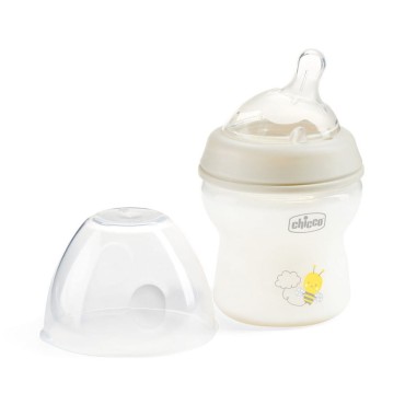 Plastová láhev Chicco Natural Feeling pro krmení od prvních dnů života 150 ml neutrální