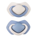 Dvě silikonové dudlíky Pure modré Canpol