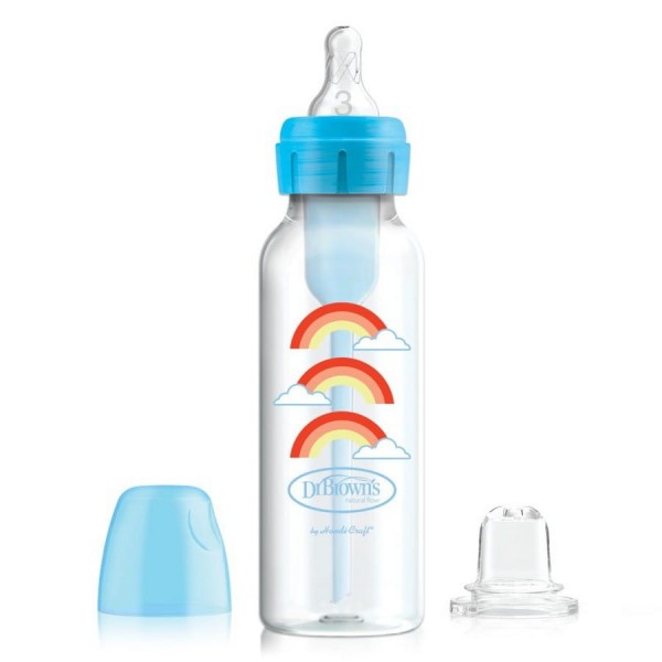 Standardní láhev modrá 250 ml, proti kolikám 6+, náustek – nekapka | Dr.Brown's