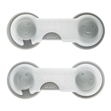 Univerzální bezpečnostní zařízení pro skříňky před dětmi – šedé 9 cm | Akuku A0649