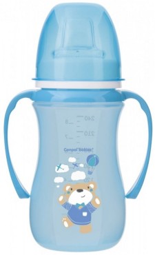 Tréninkový hrnek se silikonovým náustkem „Easy Start“  240 ml – Sweet Fun modrý | Canpol