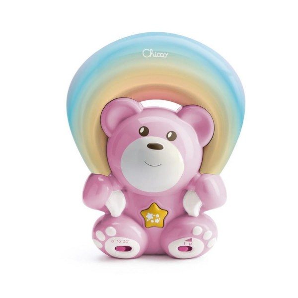 Chicco Medvídek s projektorem Rainbow růžový