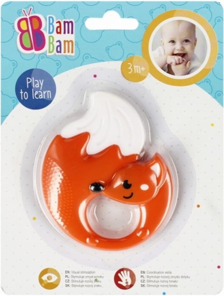 Chrastítko a kousátko pro kojence – Lišáček | Bam Bam