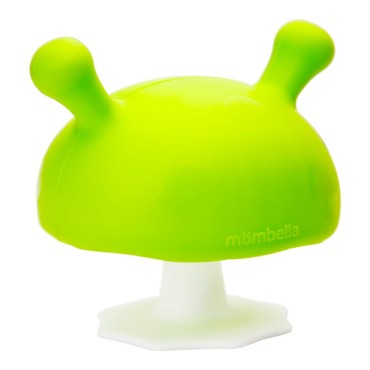 Silikonový kousací kroužek Mushroom Green | Mombella