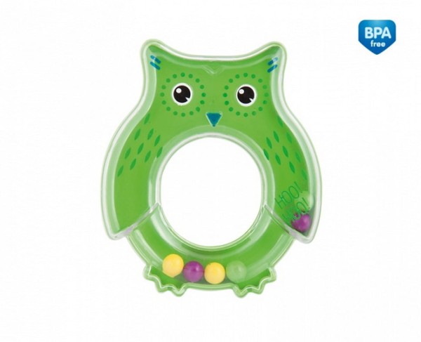 Chrastítko pro miminka Zelená sova | Canpol 2/187