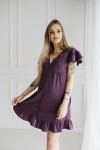 Těhotenské a kojicí noční košile s rozepínáním Arica/ Violet - Dolce Sonno