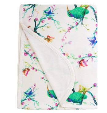 Dvouvrstvá deka pro kojence bavlna + bambus 75x100 Kolibříci  - Baby Matex